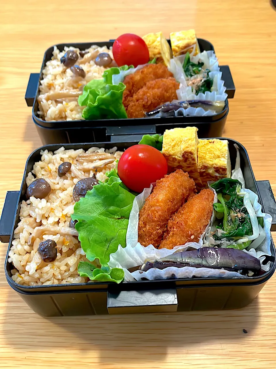 Snapdishの料理写真:炊き込みご飯弁当|hiro♪kouさん