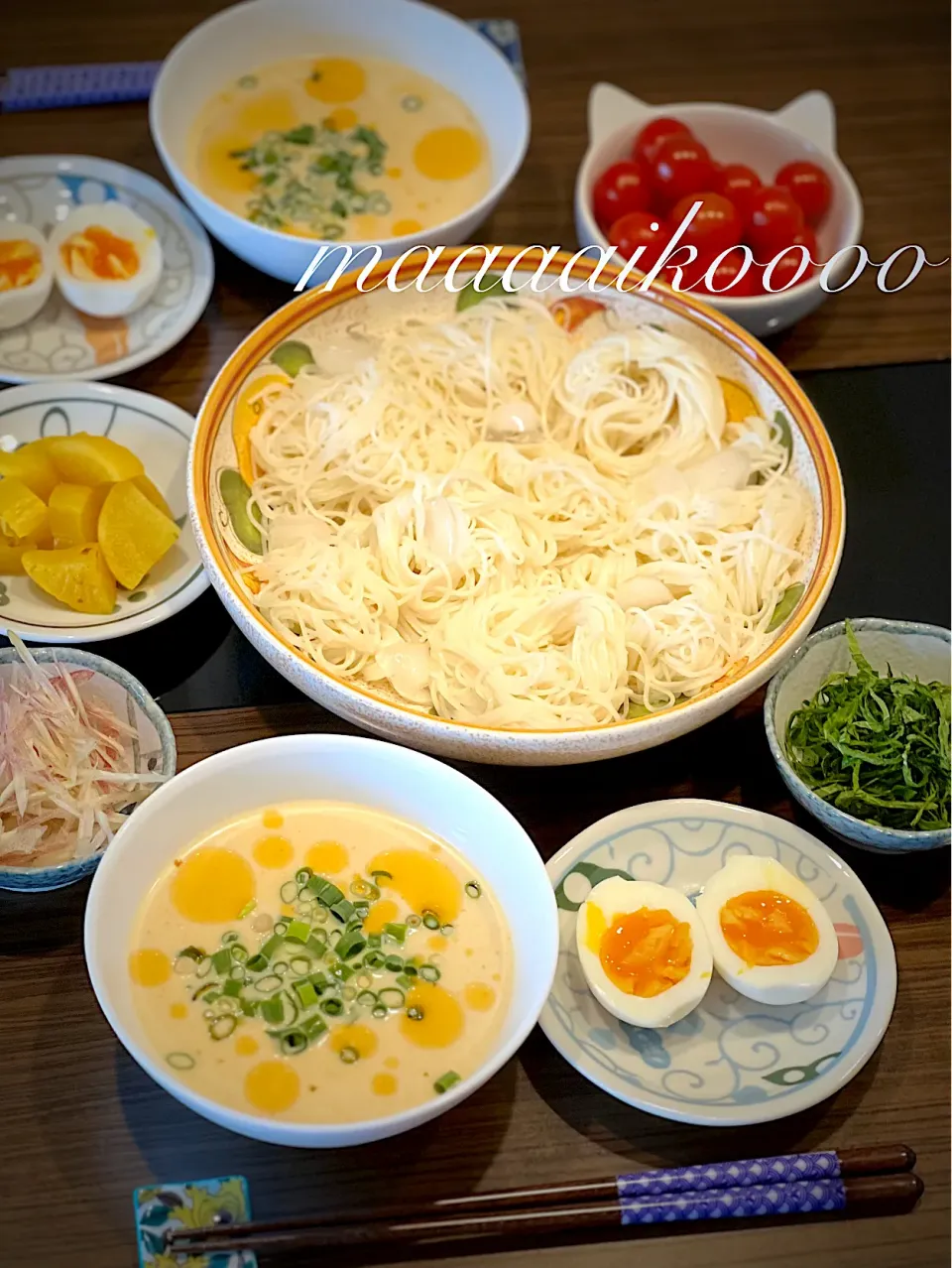 Snapdishの料理写真:そうめんランチ💛❤️💚|マイコさん