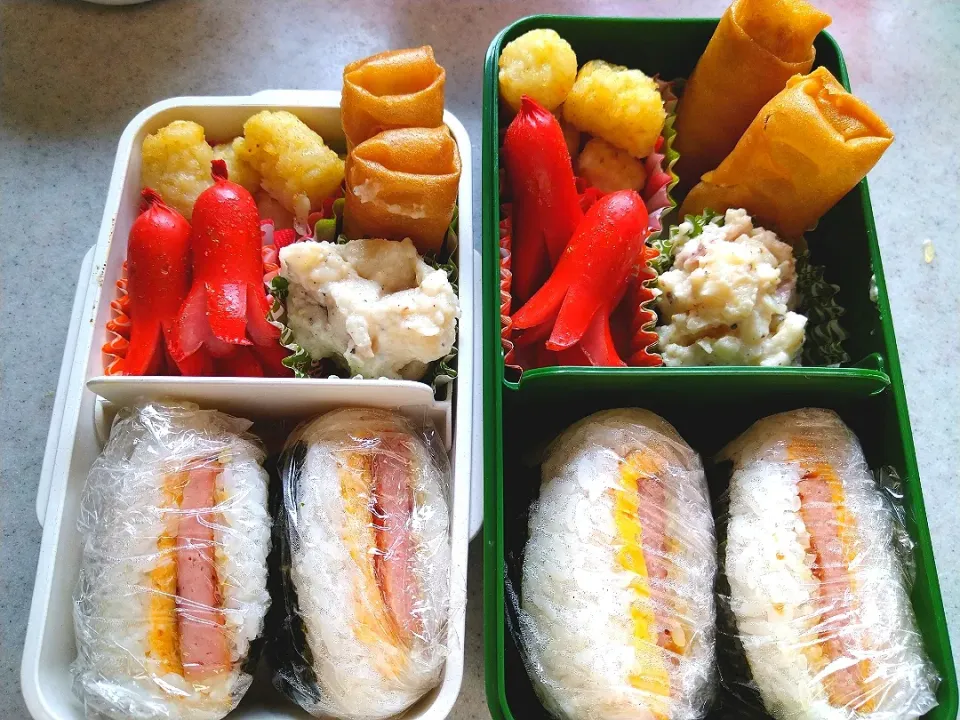 ポーク玉子おにぎり弁当|ねぎまのねぎママさん