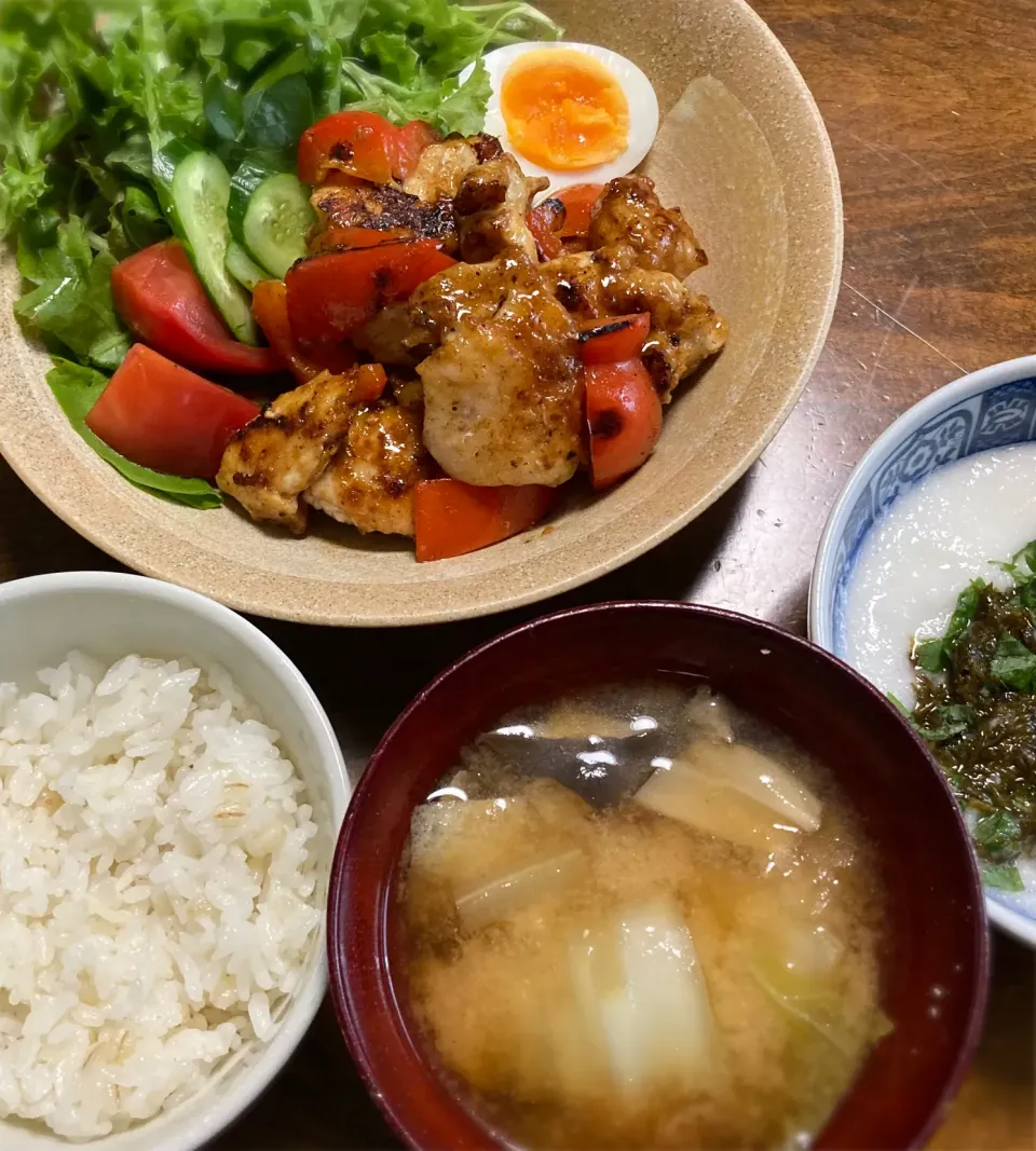 鶏肉とパプリカのスパイス炒め|ななごさん