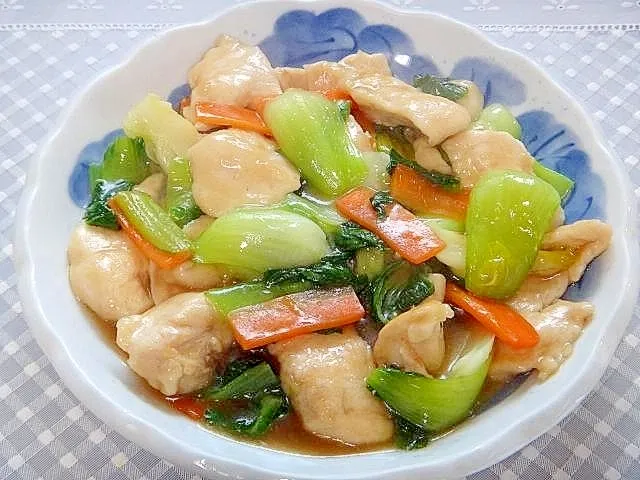 mint✩（返レポお休み中）さんのチンゲン菜と鶏むね肉のオイスターソース煮 #楽天レシピ|楽天レシピさん