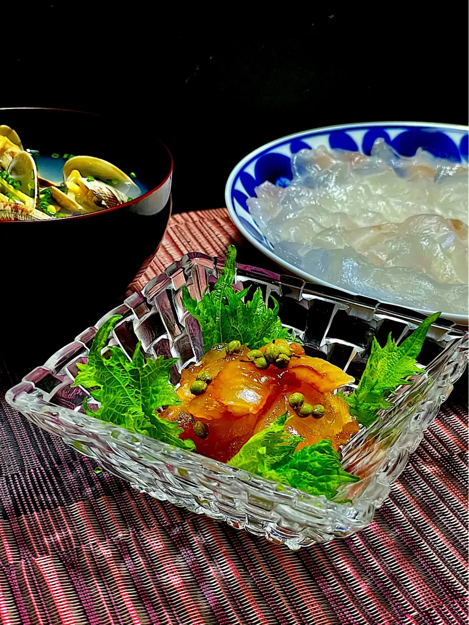 Snapdishの料理写真:『クエの実山椒醤油漬け和え』✨✨✨刺身の切れ端で作った賄い料理だよ。😋|イチロッタさん