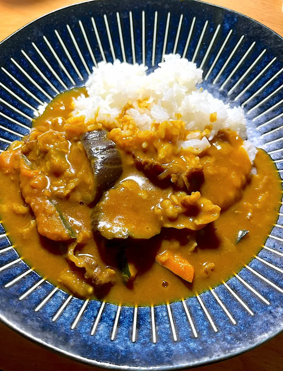 Snapdishの料理写真:ナスとカボチャの牛肉カレー|ねぼすけさん