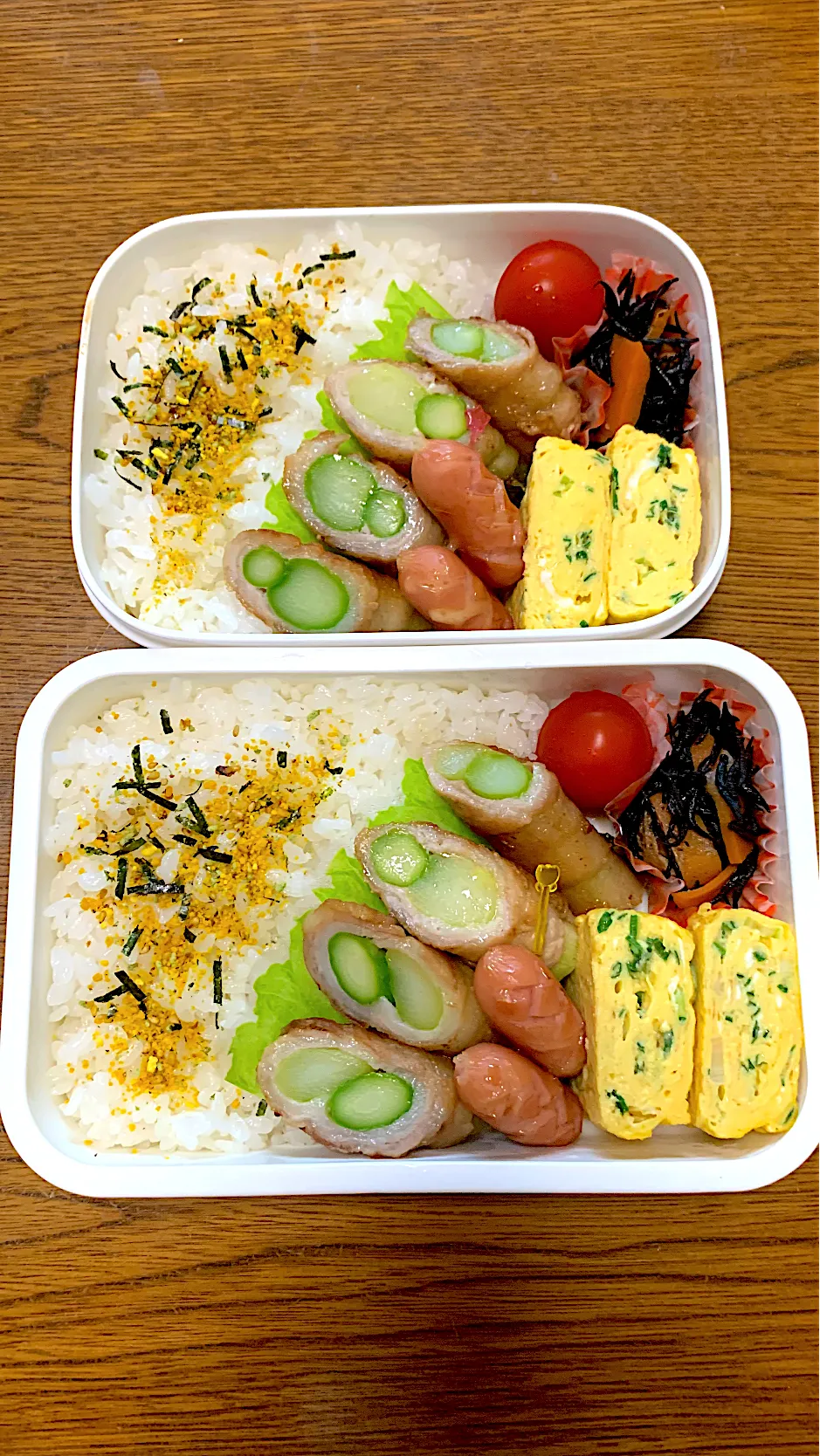 今日のお弁当🍱アスパラの豚バラ巻き。|ちはるさん