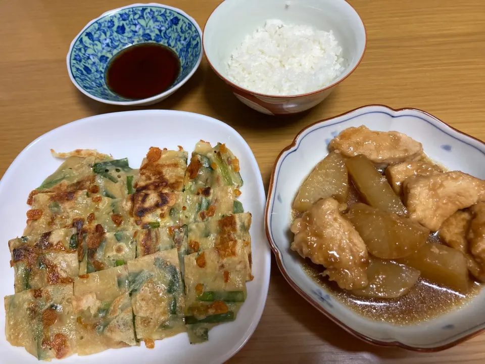 大根と鶏胸の煮物&チヂミ|sinさん