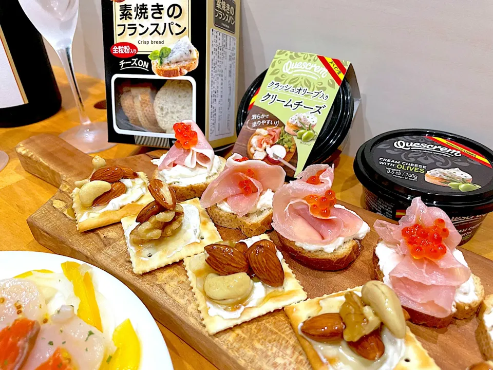 Snapdishの料理写真:【お試し】クリームチーズ使った〜|ワタルキャンプさん