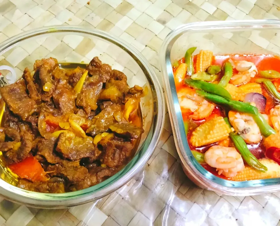 Lunch Fried Beef & Mix Veggies|simatasepetさん