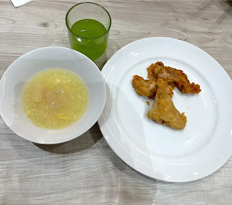 Asparagus soup and chicken|skyblueさん