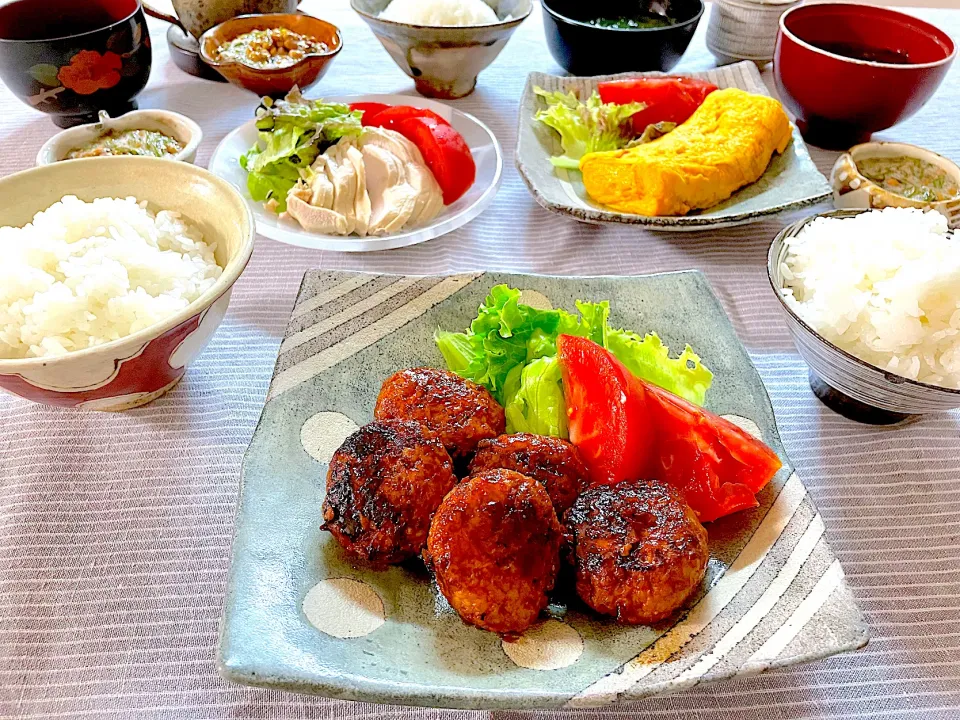 つくねの照り焼きメインの晩ごはん|ゆかりさん