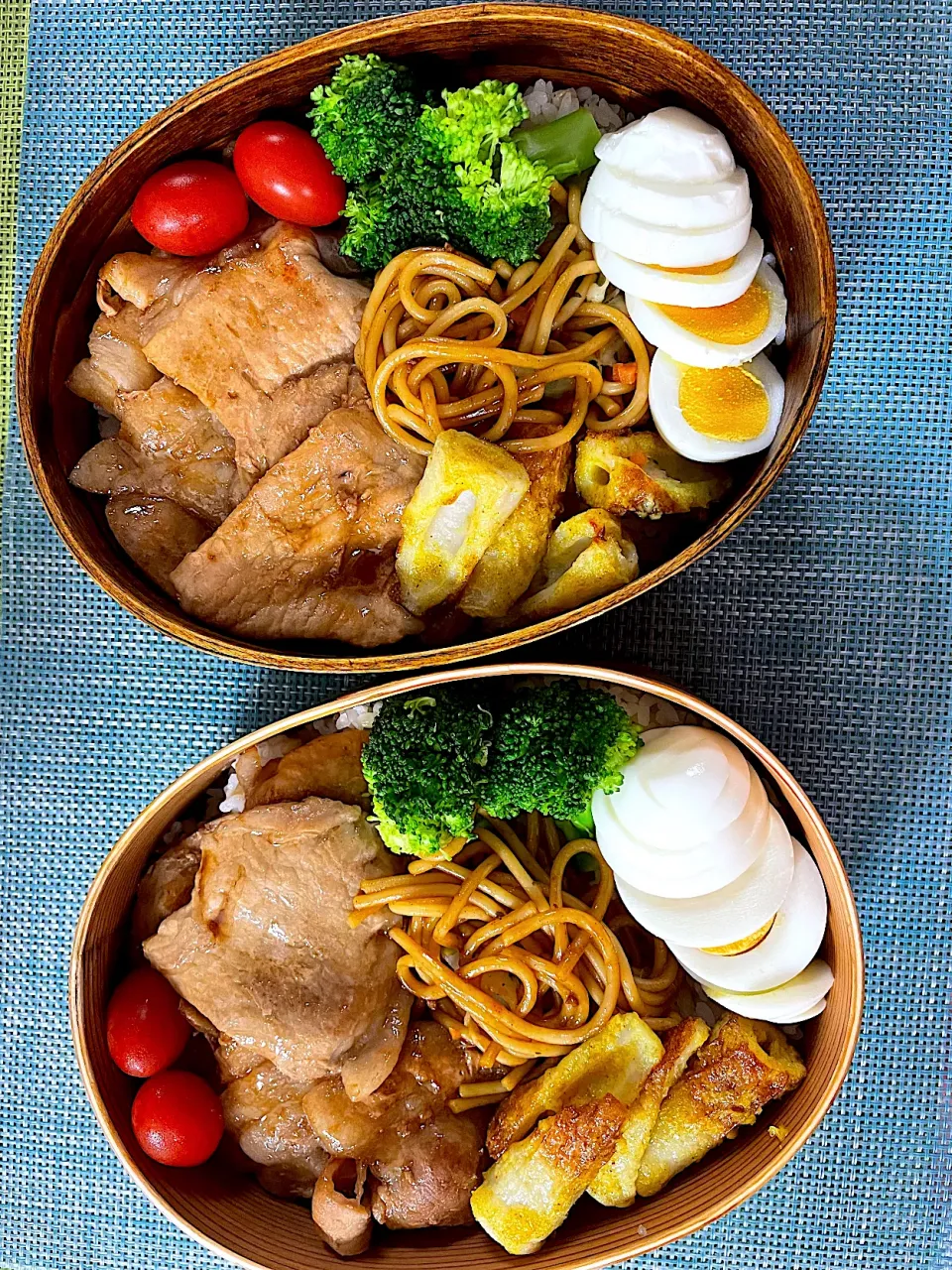 豚丼弁当　カレー竹輪　ゆで卵|ジャイママさん