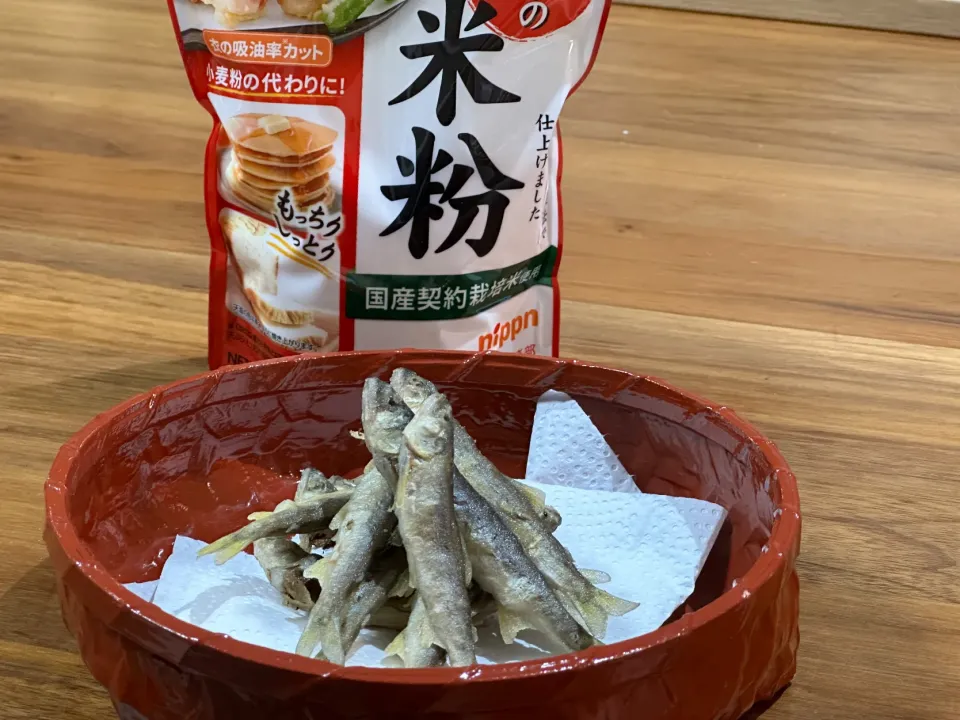 Snapdishの料理写真:稚鮎の米粉唐揚げ|まささん