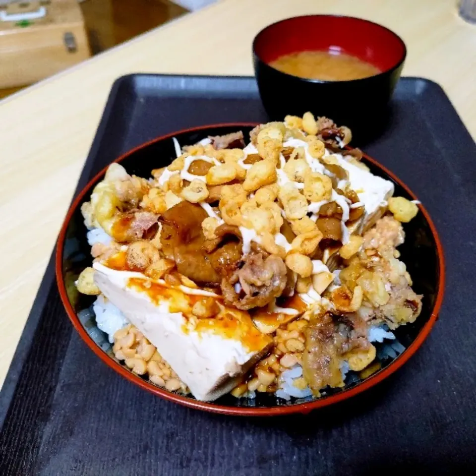 冷奴丼。|ariyo4200さん