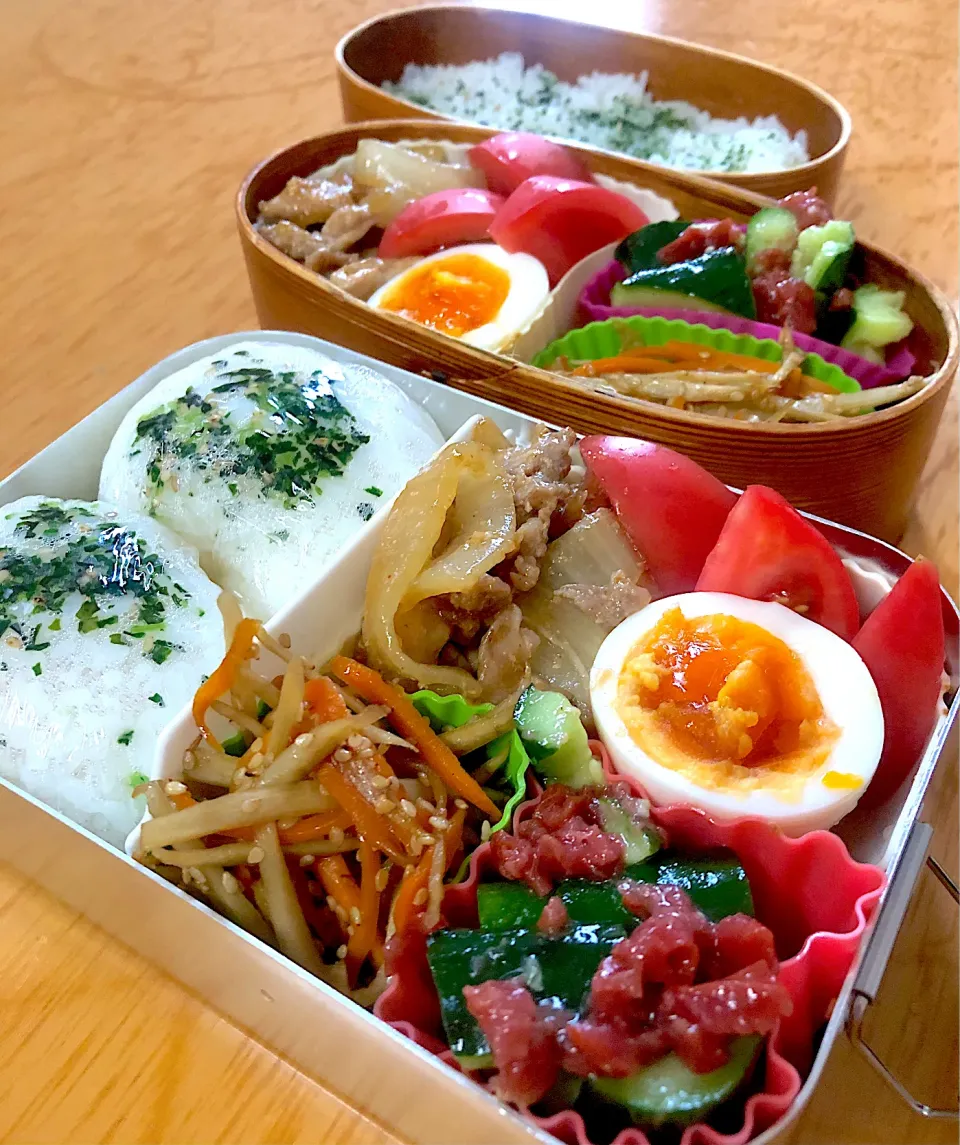 Snapdishの料理写真:家族お弁当🍱´ ³`°) ♬︎*.:❤️|ふみぃさん