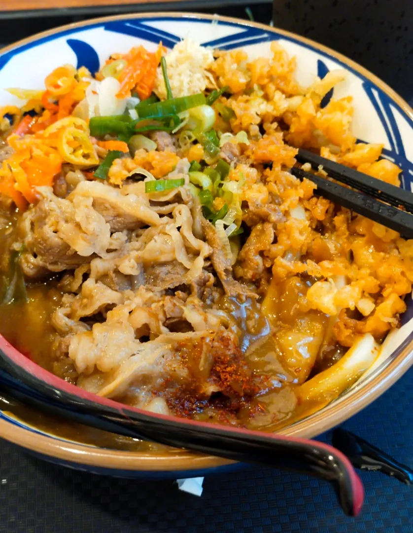 my dinner, beef curry udon|sarahさん