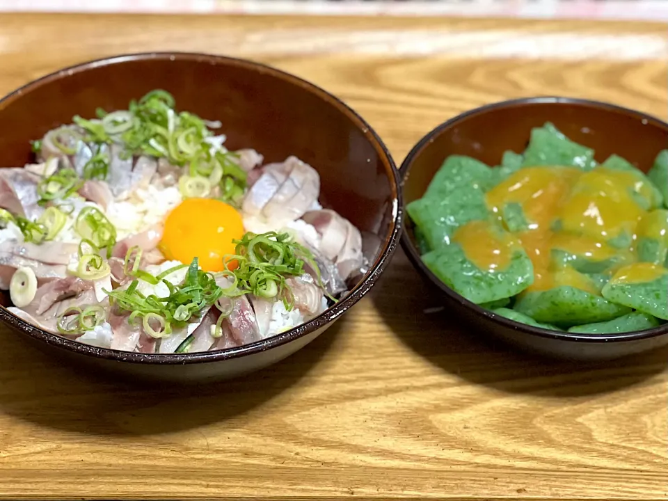 ☆鯵丼 ☆刺身こんにゃく|まぁたんさん