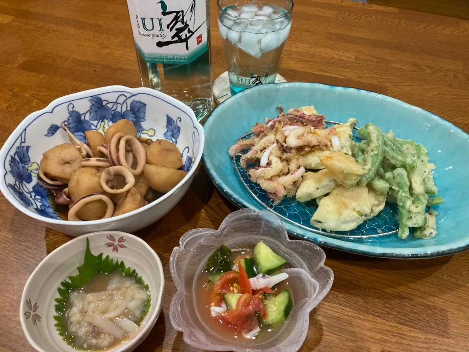 Snapdishの料理写真:友人釣果　イカで晩ご飯🦑|sakuramochiさん