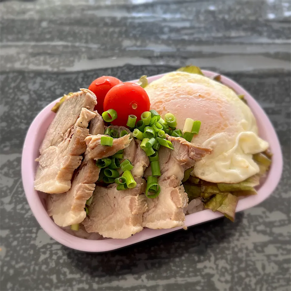 Snapdishの料理写真:ローストポーク丼のお弁当🍙|けいさんさん