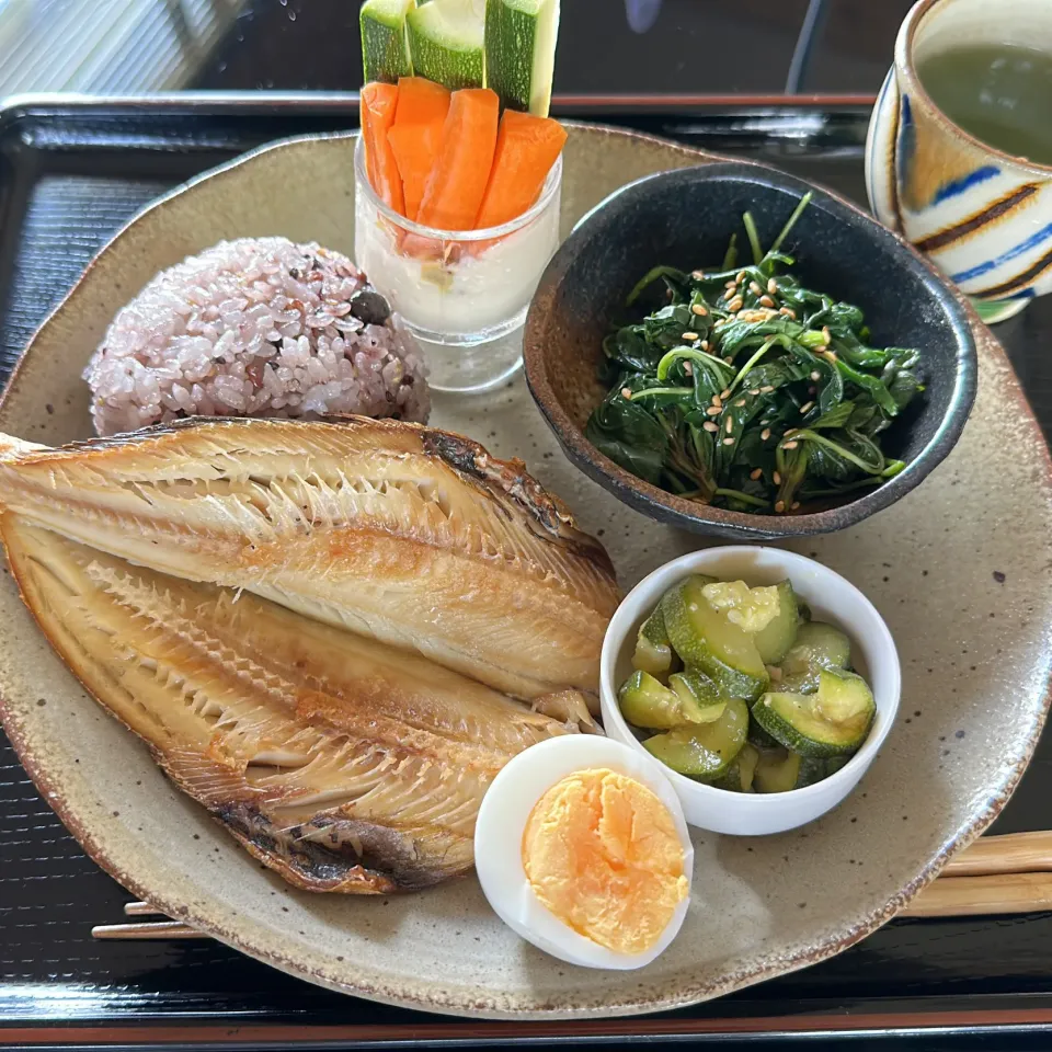 Snapdishの料理写真:焼きホッケランチ|くまちゃんさん