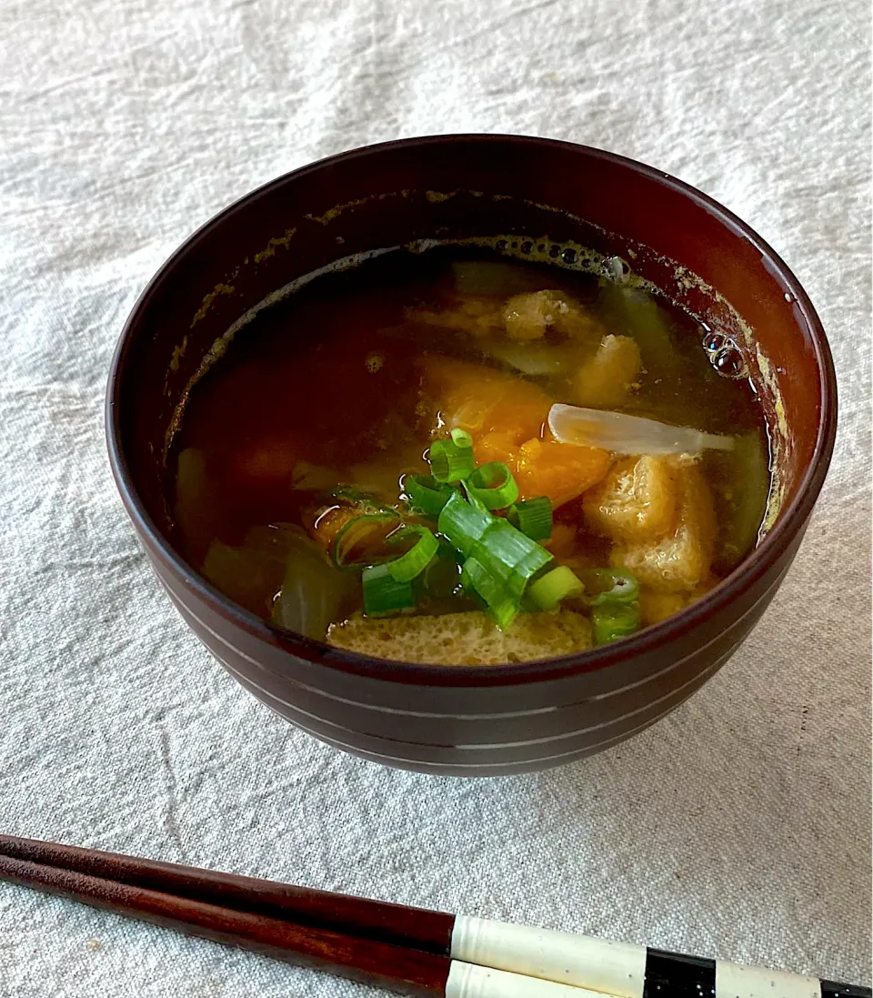 Snapdishの料理写真:かぼちゃのお味噌汁|かっちゃん杉さん