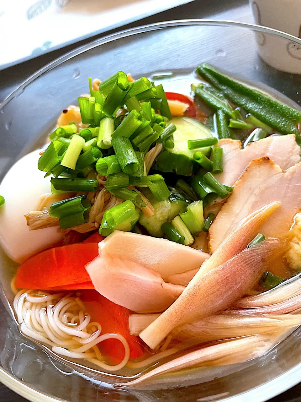 ぶっかけ素麺💕大好きなミョウガの甘酢漬けがよく合います😋👌✨|てるみさん