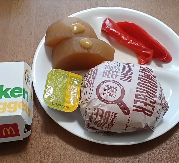 ハンバーガー🍔
チキンナゲット
大根の煮物
パプリカ|ナナさん