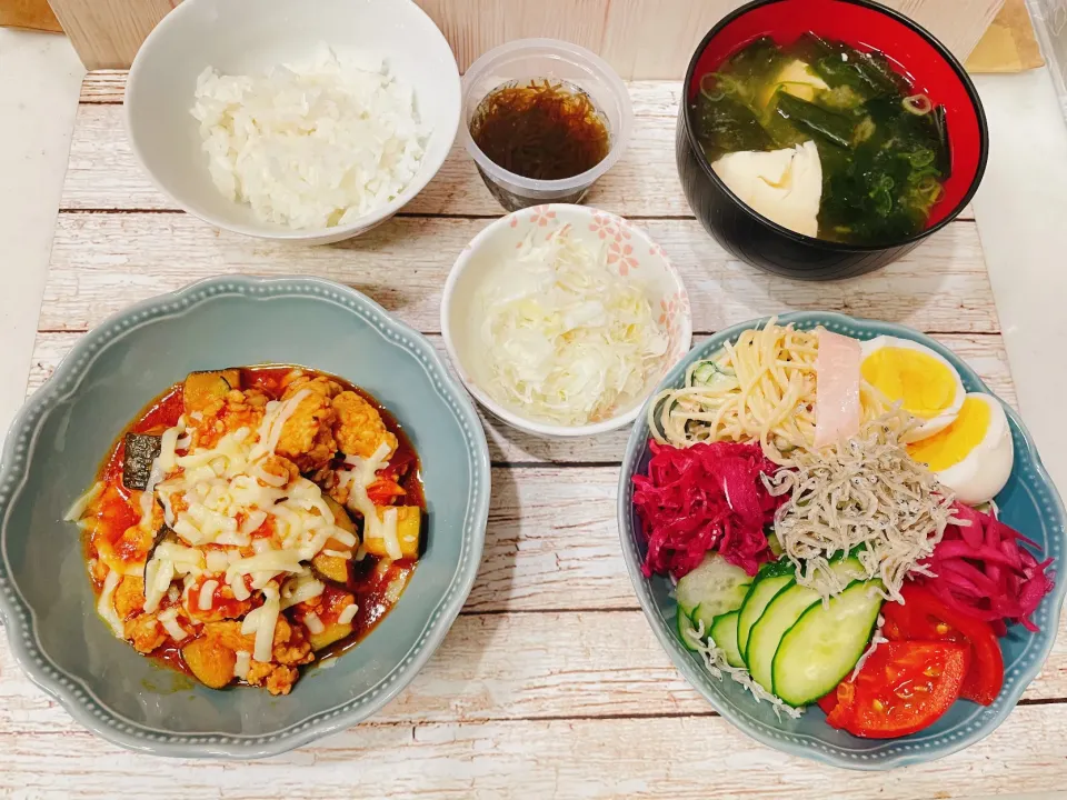 鶏ひき肉と夏野菜のチーズ焼き|chou  chouさん