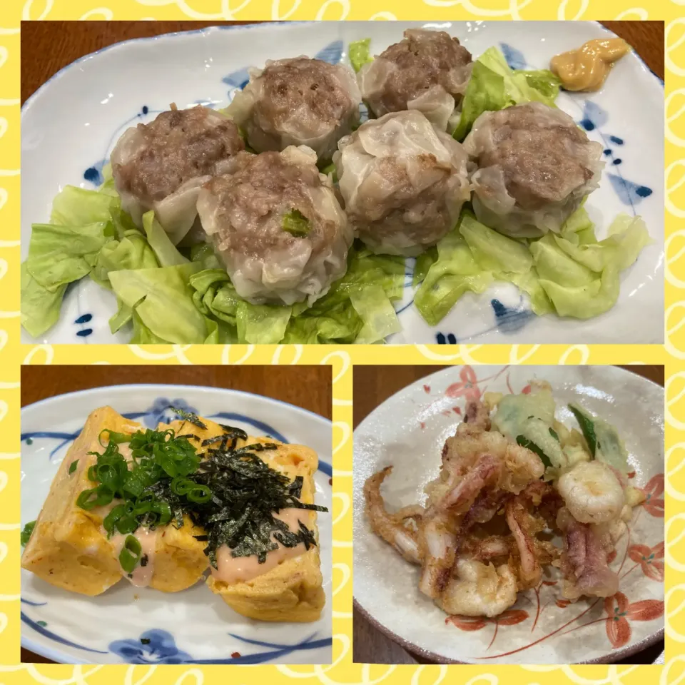 Snapdishの料理写真:大雨　早めに帰宅 娘の晩ご飯(ビールのアテ)|sakuramochiさん