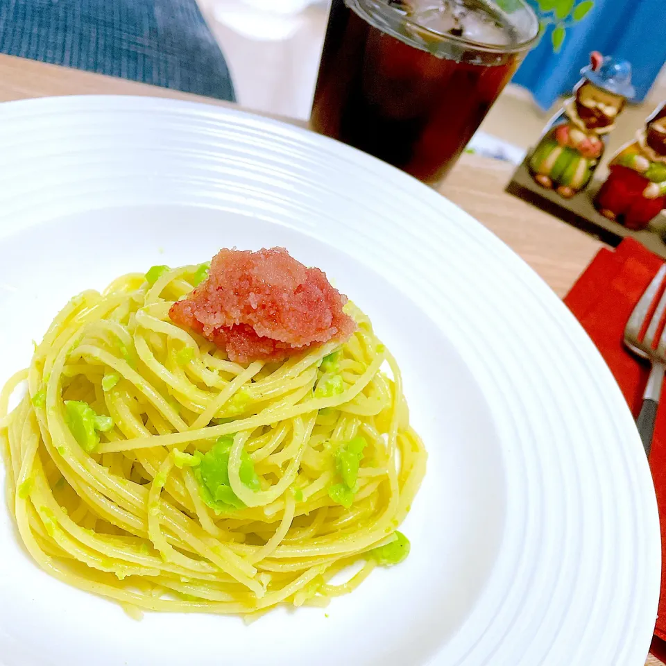 Snapdishの料理写真:枝豆と明太子の冷製パスタ🍝|S の食卓2さん