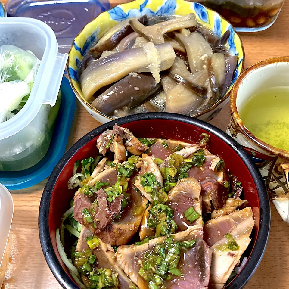 カツオの漬け丼|みんみんさん