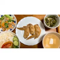 高2女子が作った夜ご飯　手羽先焼き|ネギかもねさん