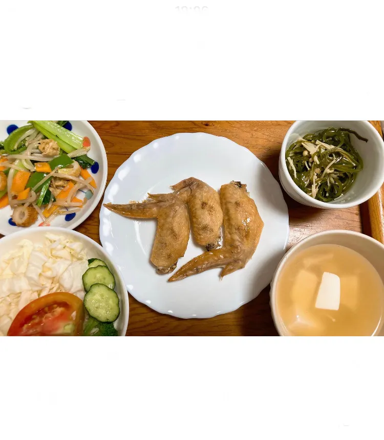 高2女子が作った夜ご飯　手羽先焼き|ネギかもねさん