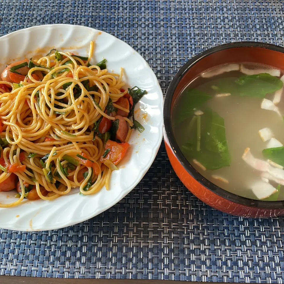 トマトとニラのパスタ・ルッコラの野菜スープ|a-parkさん