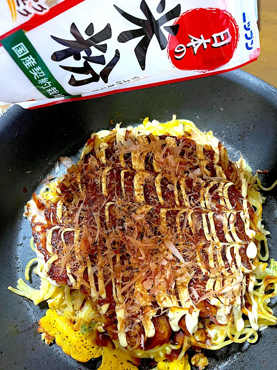 Snapdishの料理写真:米粉でお好み焼き♡|chokoさん