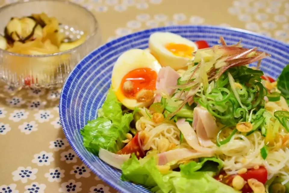 ぶっかけ素麺野菜マシマシ|うにんぱすさん