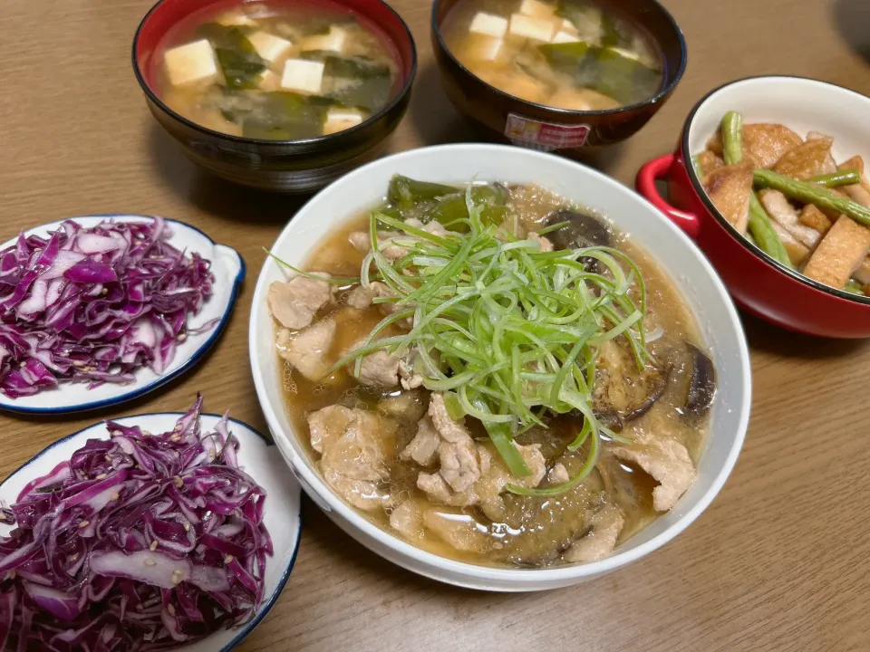 豚こまとなすのおろし煮|ポテ子さん