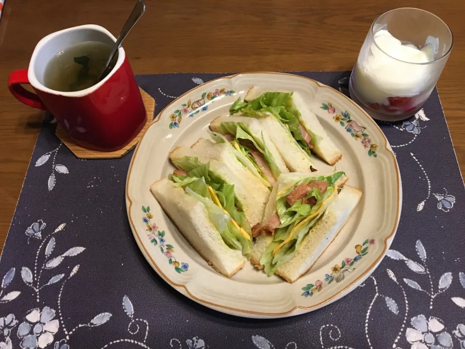 チャーシューサンドイッチ(朝ご飯)|enarinさん