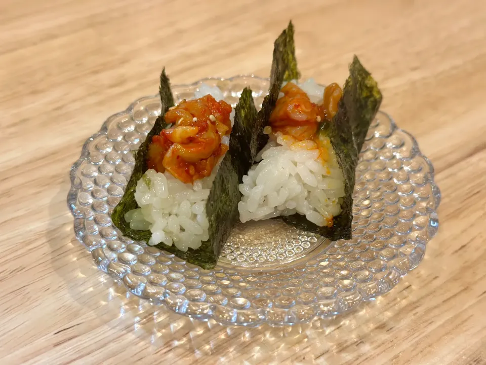 Snapdishの料理写真:チャンジャ巻き🍙|HALさん