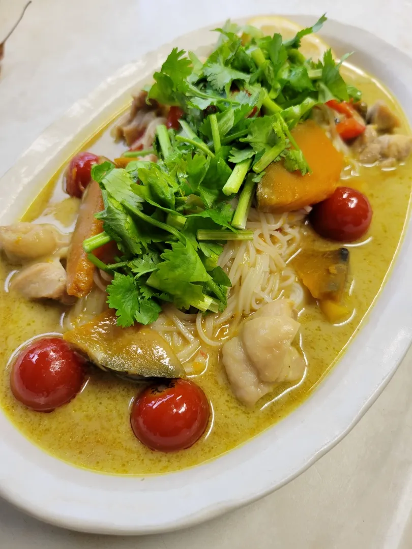 利賀村そうめんグリーンカレー風|あんさん