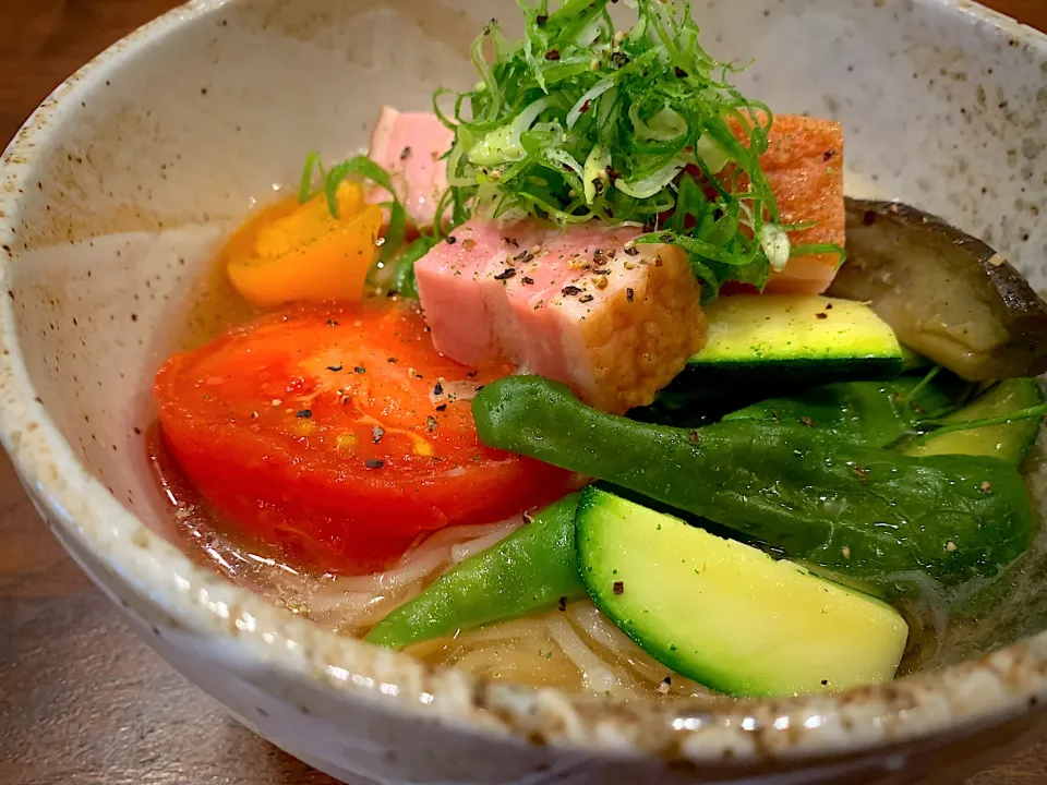 夏野菜のマリネそうめん|半田手延べそうめんの店 阿波や壱兆さん