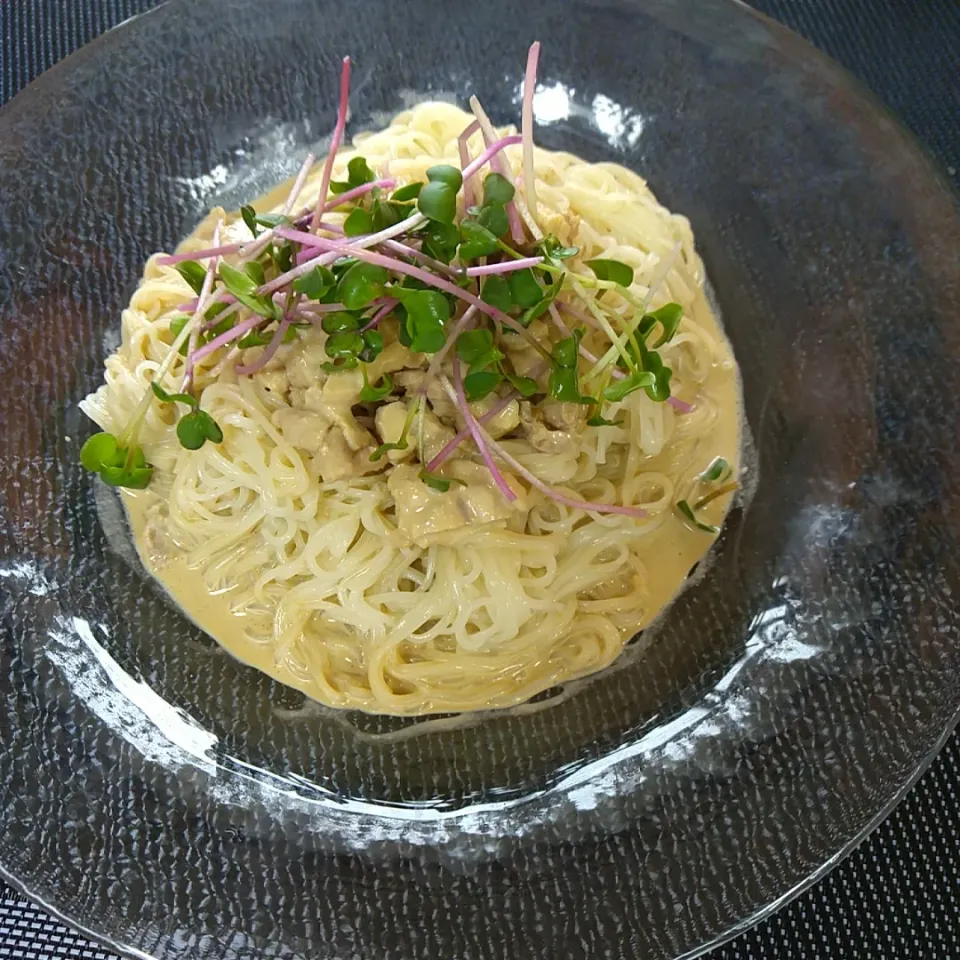 練りごまスープの素麺|ハイドランジアさん