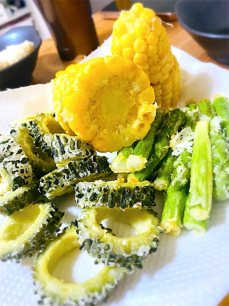 夏野菜の薄衣揚げ|hmさん