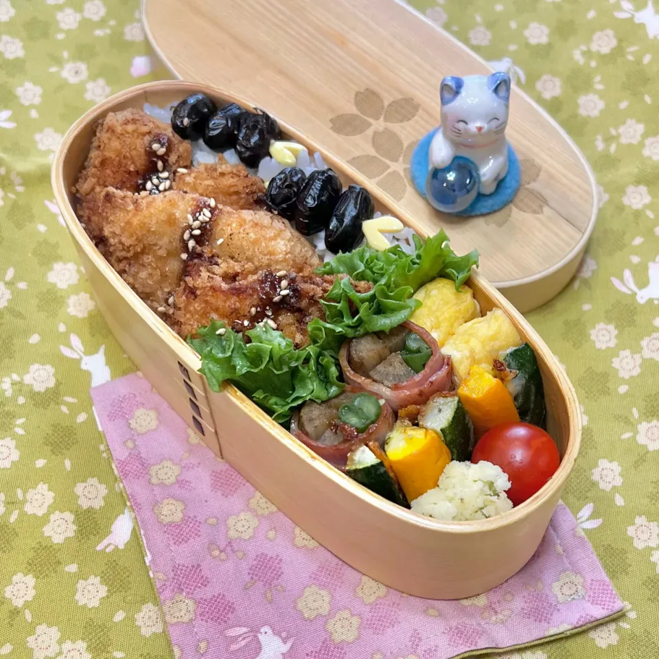 Snapdishの料理写真:チキンカツ🍀の💙ちゃんお弁当　7/6木|sweet homeさん