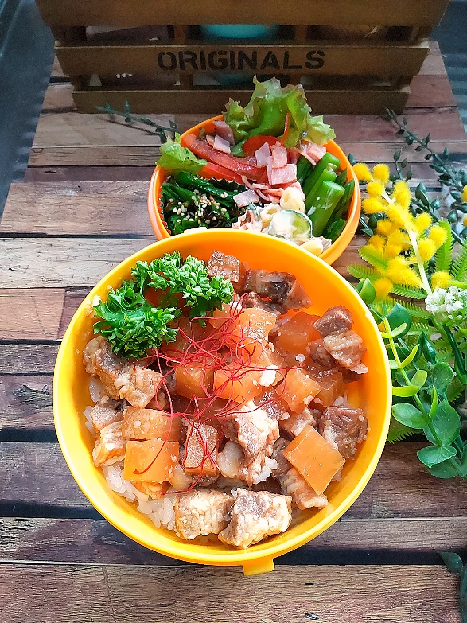 Snapdishの料理写真:豚丼弁当🍱|クータンさん