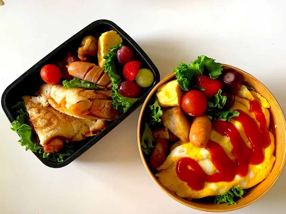 Snapdishの料理写真:遠足弁当🍱　小学生組弁当🍱|kyoさん