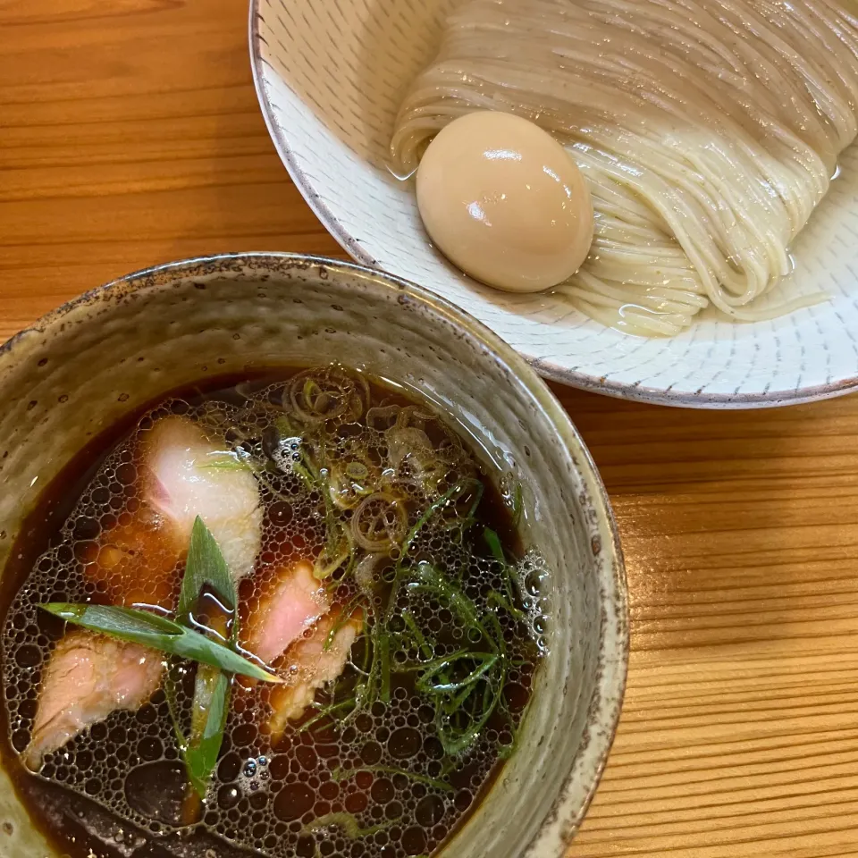 鰹昆布出汁醤油つけそば味玉入り|Yoshiさん