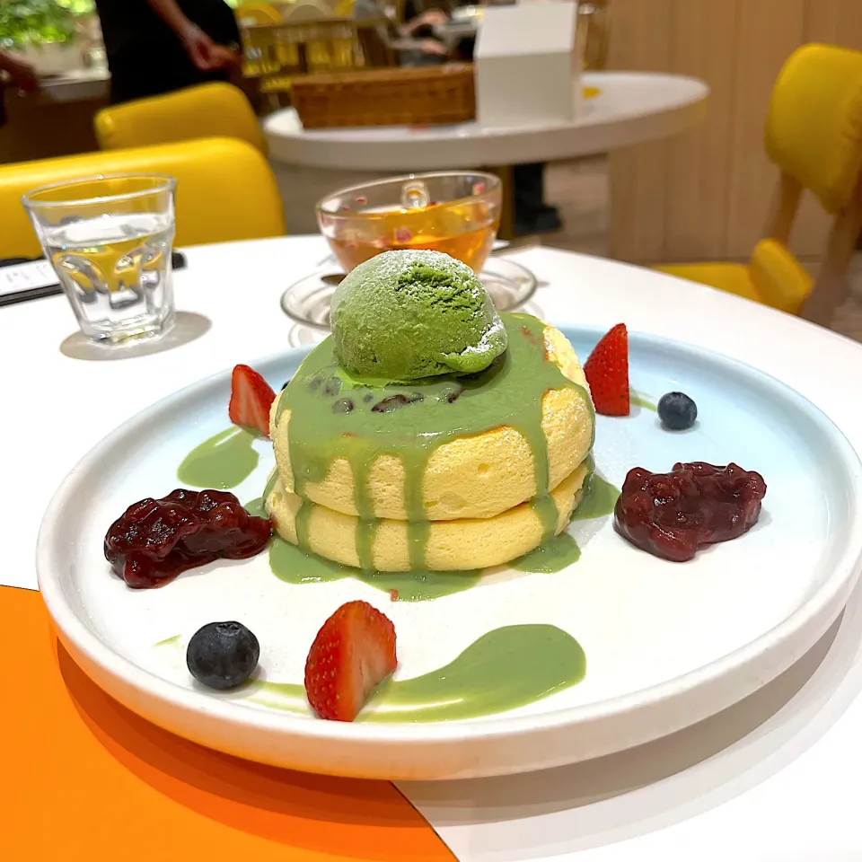 Matcha soufflés pancakes|skyblueさん