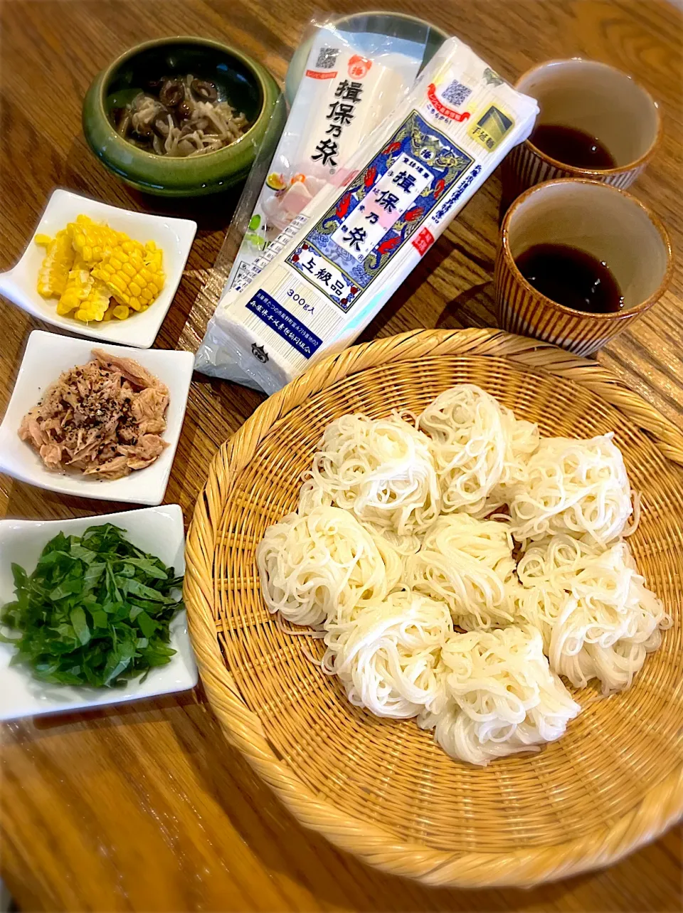 ツナ缶&コーンでお手軽美味しい揖保乃糸ランチ|まーさん