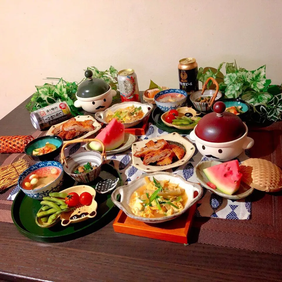 【🌃晩酌 家飲み *カツとじ定食】|ぷらっとさん