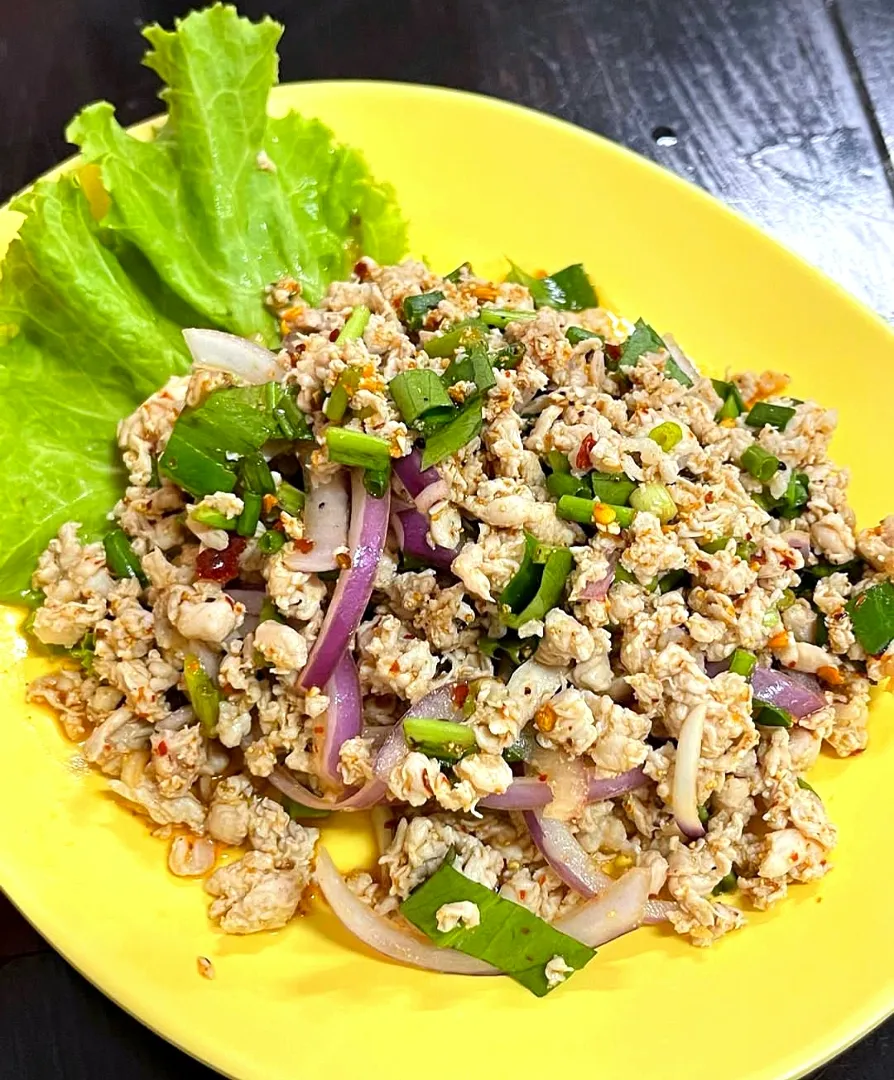 Thai Spicy Minced Pork Salad aka 'Larb Moo' (ลาบหมู) 🌶️🐷🌶️🤤|An'leeさん