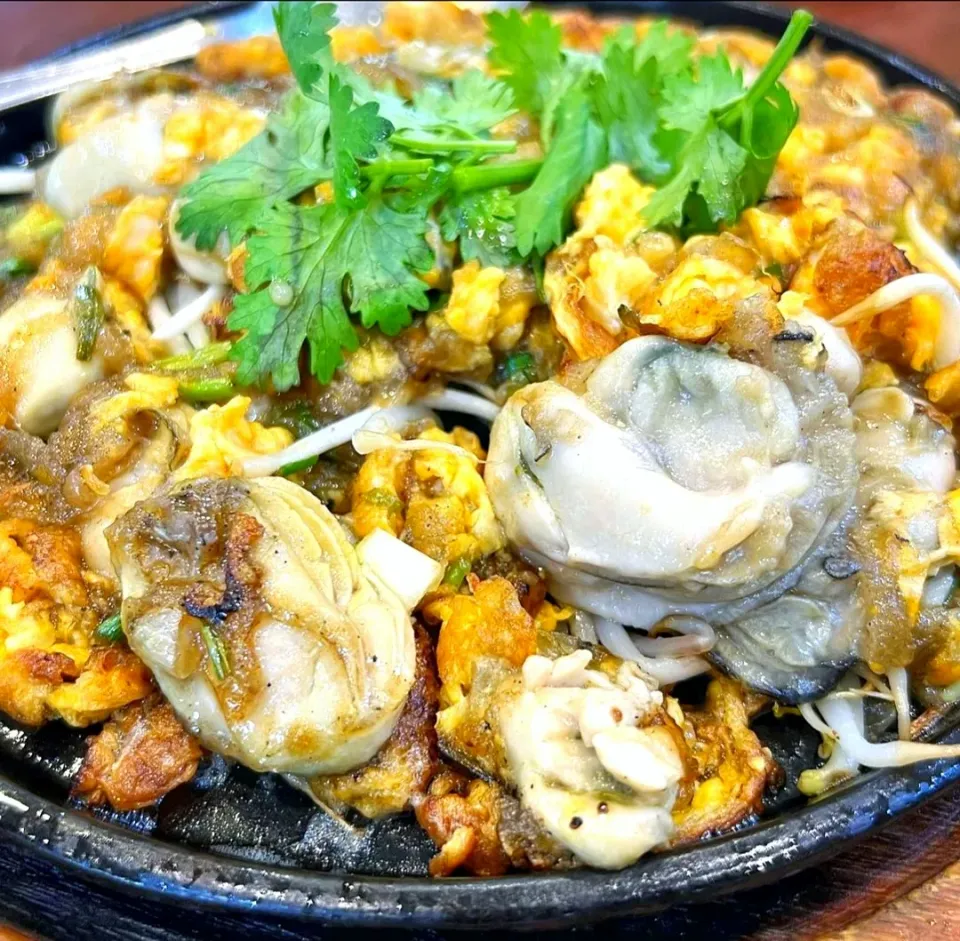 Crispy Pan-Fried Mussel & Oyster Omelette aka 'Hoi Tod' (หอยทอด) 🦪🤤
...
...
Crunchy, Juicy & Yummy! 🥰|An'leeさん